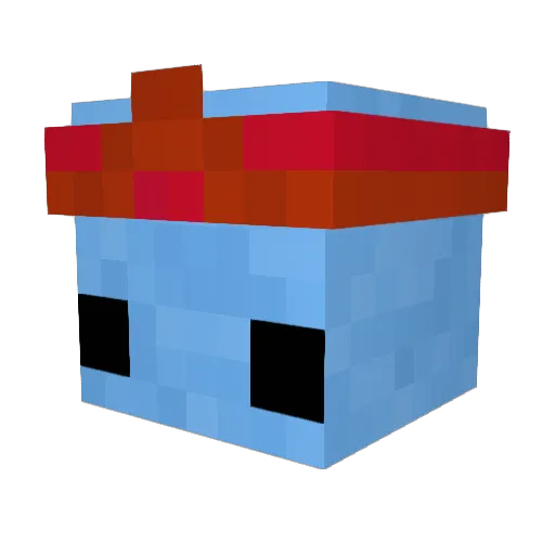 sarty Minecraft avatar head, 3D render