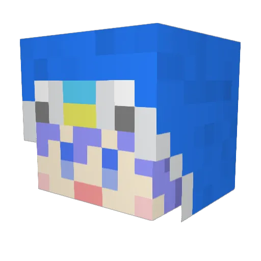 sarusuke69 Minecraft avatar head, 3D render