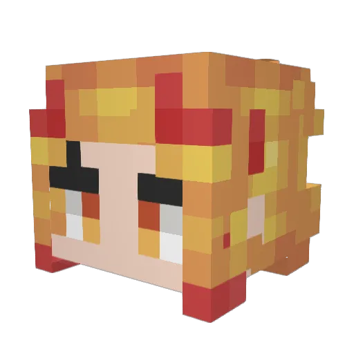 saruto2222 Minecraft avatar head, 3D render