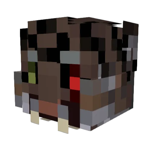 sas0riii Minecraft avatar head, 3D render