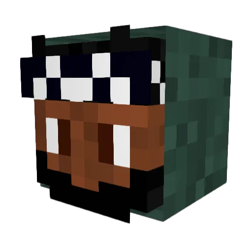 sasa_dukic Minecraft avatar head, 3D render