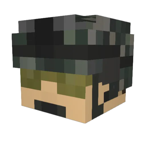 sasajp Minecraft avatar head, 3D render