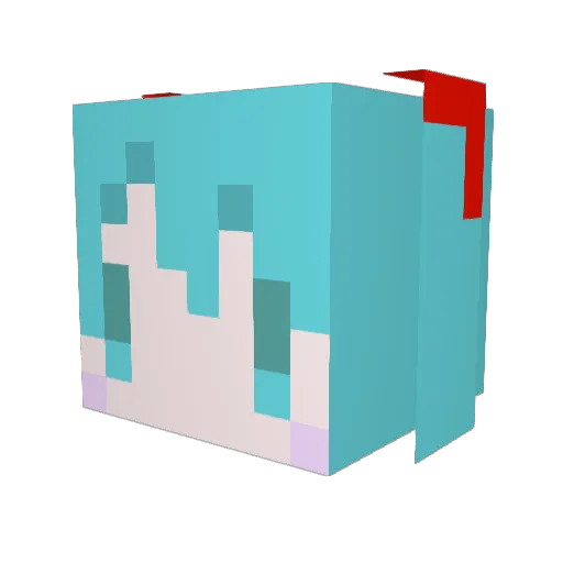 sasakure01 Minecraft avatar head, 3D render