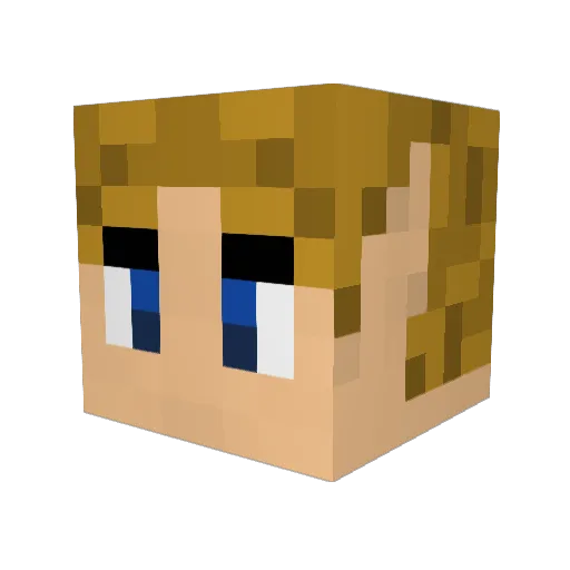 sasanaf Minecraft avatar head, 3D render