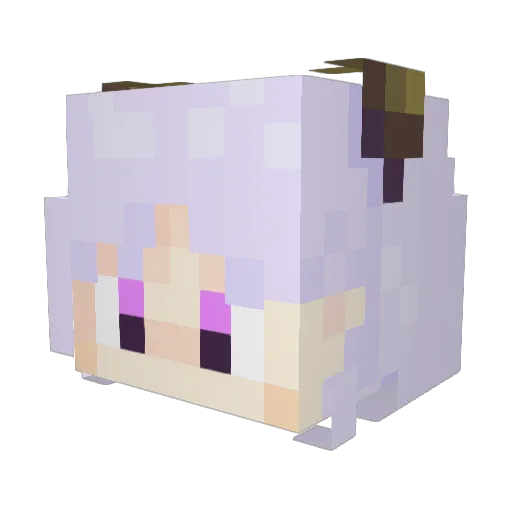 sasasoni Minecraft avatar head, 3D render