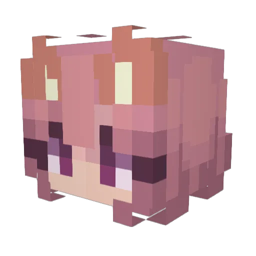 sasatjioe Minecraft avatar head, 3D render