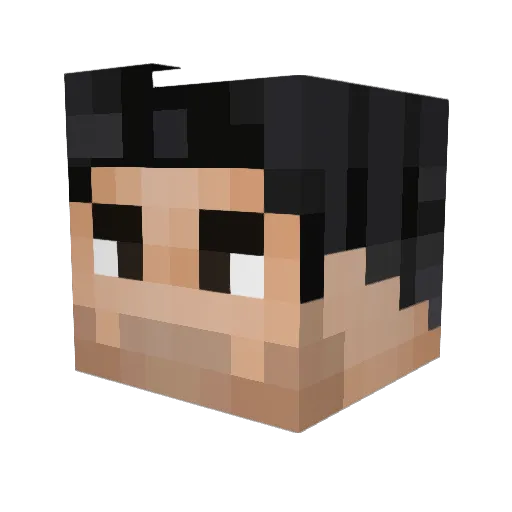saschaskb Minecraft avatar head, 3D render