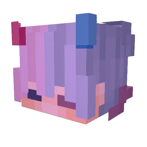 sasdaki Minecraft avatar head, 3D render