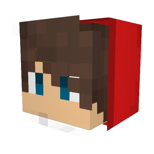 saseka Minecraft avatar head, 3D render