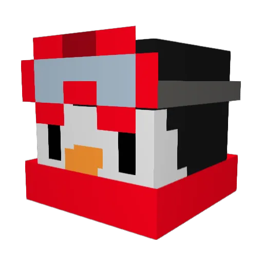 sasha4w Minecraft avatar head, 3D render
