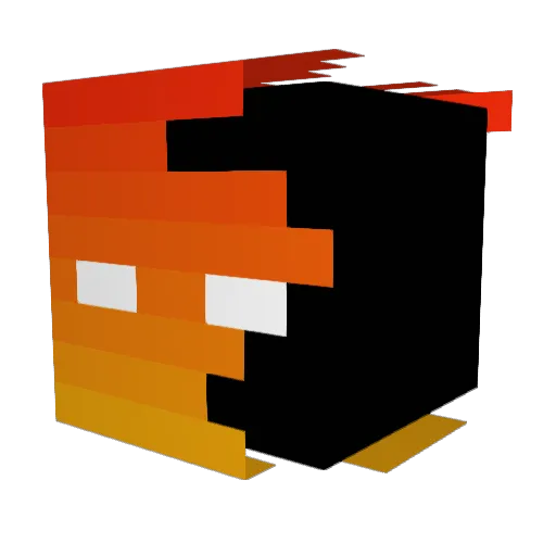 sashaBro007 Minecraft avatar head, 3D render