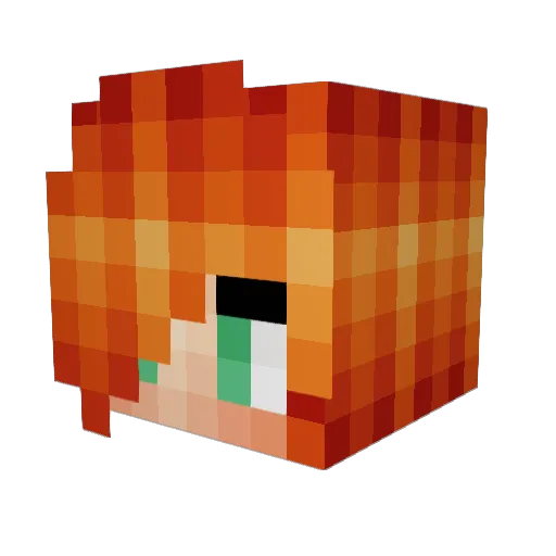sashaf12 Minecraft avatar head, 3D render