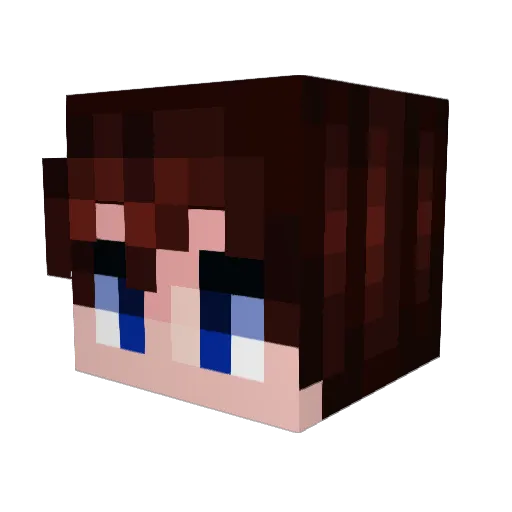 sashafn Minecraft avatar head, 3D render