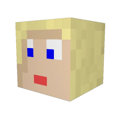 sashakate Minecraft avatar head, 3D render
