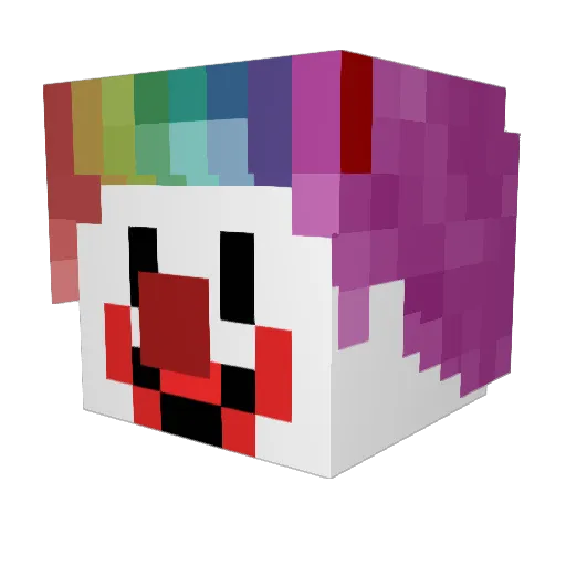 sashenka_clown Minecraft avatar head, 3D render