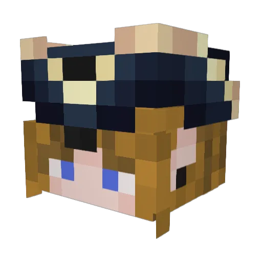 sashugh Minecraft avatar head, 3D render