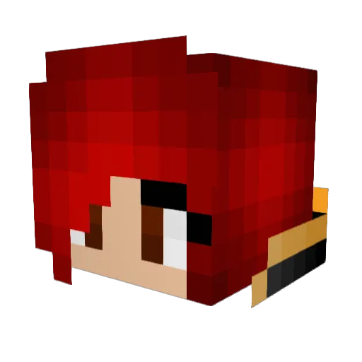 sasihex Minecraft avatar head, 3D render