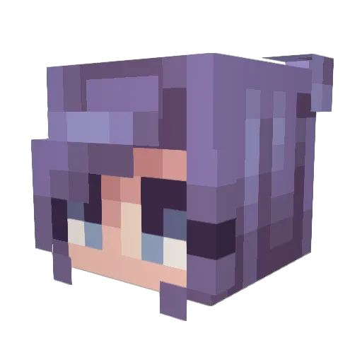 saskiasaskia Minecraft avatar head, 3D render