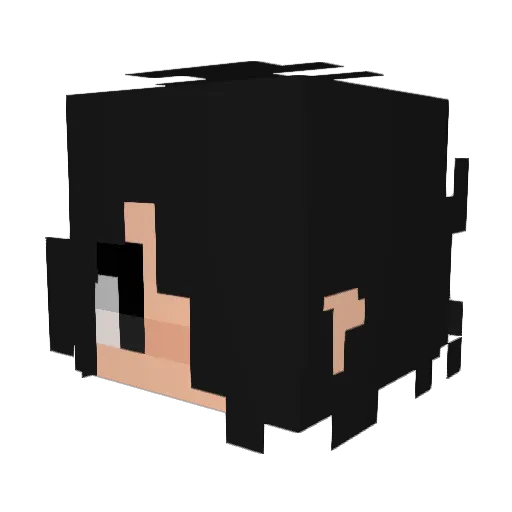 saskudo Minecraft avatar head, 3D render