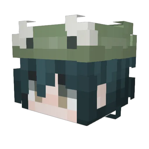 sassibirb Minecraft avatar head, 3D render