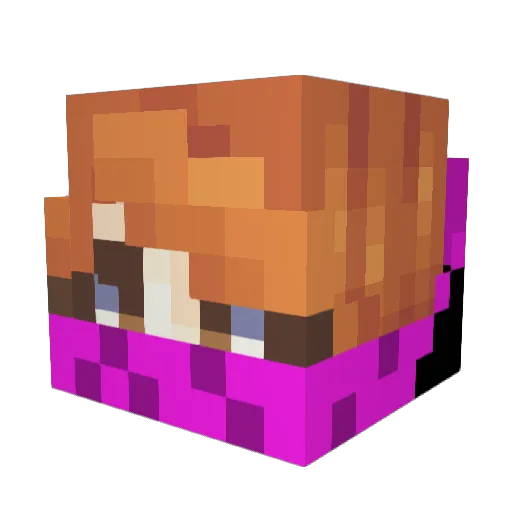sassies Minecraft avatar head, 3D render