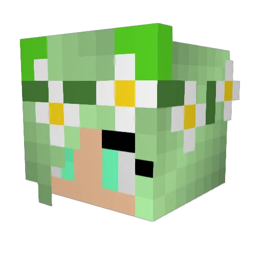 sassydalek Minecraft avatar head, 3D render