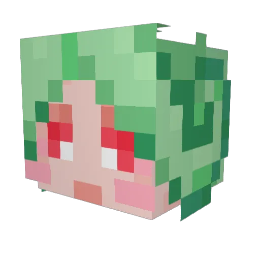 sassysavy Minecraft avatar head, 3D render