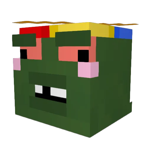 sasufe Minecraft avatar head, 3D render
