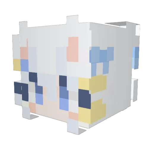sasuke1314 Minecraft avatar head, 3D render