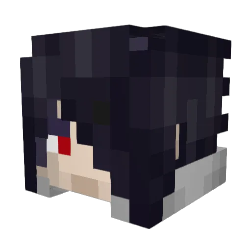 sasuke_7 Minecraft avatar head, 3D render
