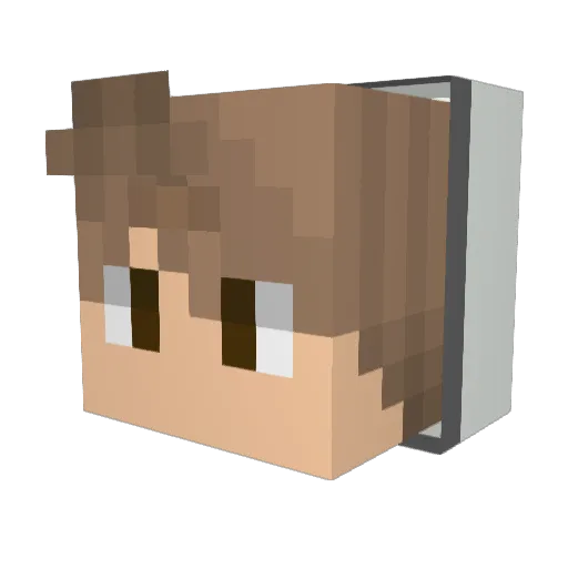sasukesnake Minecraft avatar head, 3D render