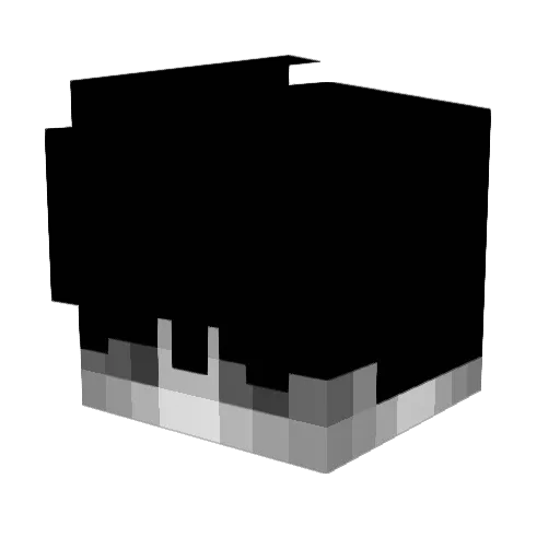 sasuqe Minecraft avatar head, 3D render