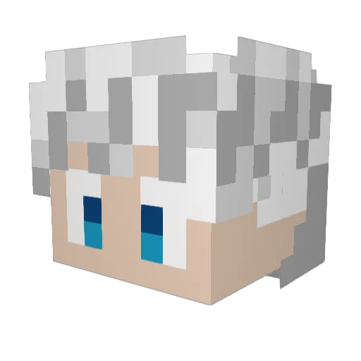 sat_0811 Minecraft avatar head, 3D render