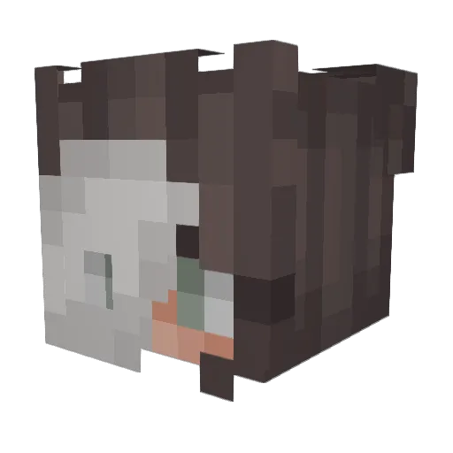 satamask Minecraft avatar head, 3D render