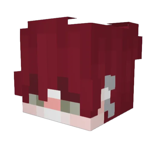 satansant Minecraft avatar head, 3D render