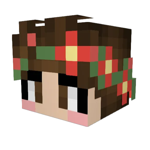 satari_ Minecraft avatar head, 3D render