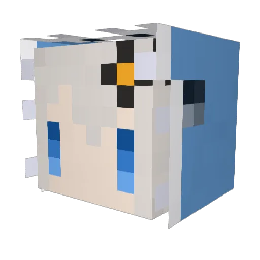 satellite967 Minecraft avatar head, 3D render