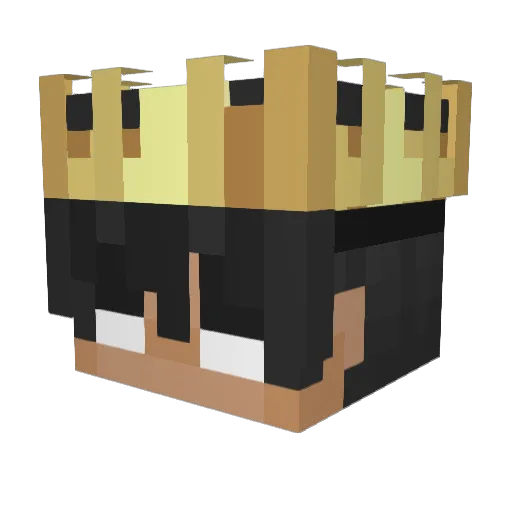 satemou_ Minecraft avatar head, 3D render