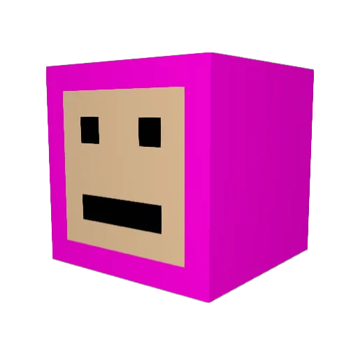 saten26 Minecraft avatar head, 3D render