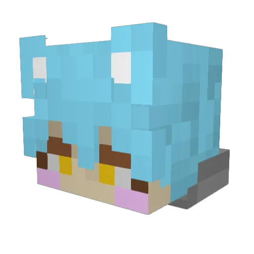 satiare Minecraft avatar head, 3D render