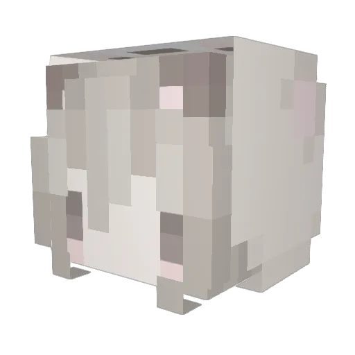 satindollette Minecraft avatar head, 3D render