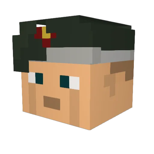sativaax Minecraft avatar head, 3D render