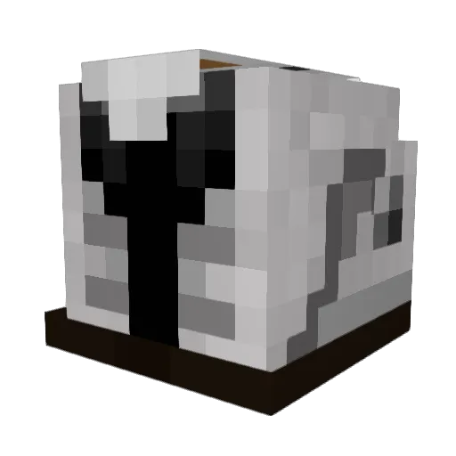satniddan Minecraft avatar head, 3D render