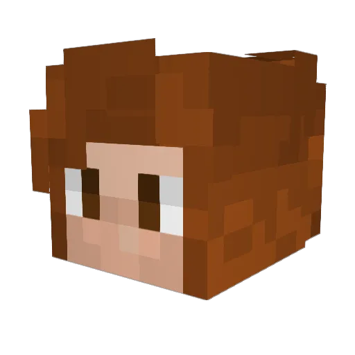 sato150cc Minecraft avatar head, 3D render