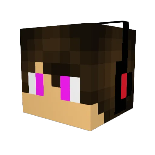 satochy Minecraft avatar head, 3D render