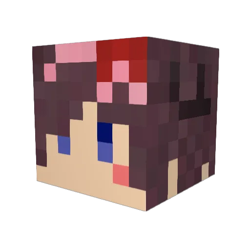 satopero Minecraft avatar head, 3D render
