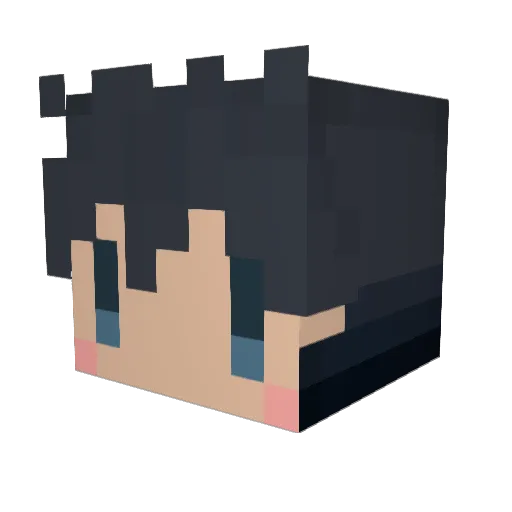satoponnitigouki Minecraft avatar head, 3D render