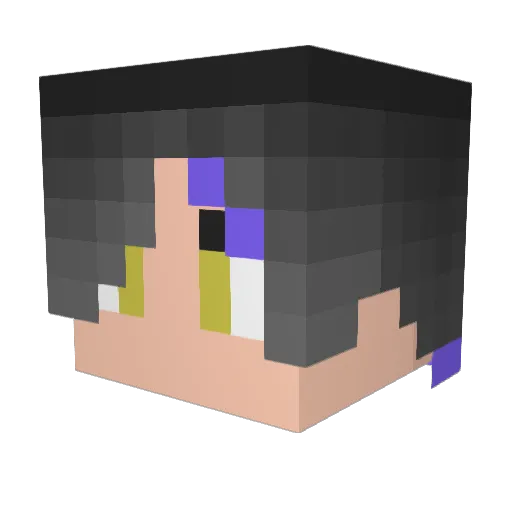 satoshi05 Minecraft avatar head, 3D render