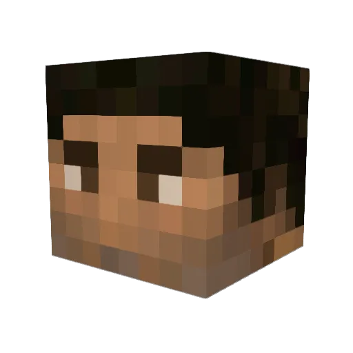 satourn Minecraft avatar head, 3D render