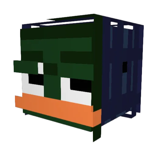 satris Minecraft avatar head, 3D render